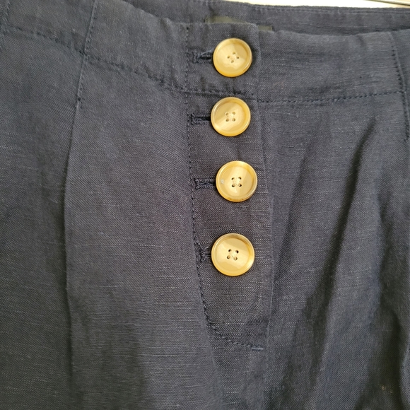 NWT womens Loft linen ankle pant Size small blue navy color - Picture 8 of 8